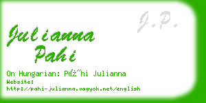 julianna pahi business card